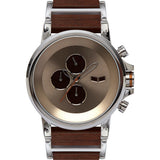 Vestal Plexi Wood Watch | Silver/Rosewood/Grey Minimalist PLWCM001