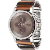 Vestal Plexi Wood Watch | Silver/Rosewood/Grey Minimalist PLWCM001