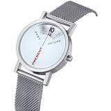 Projects Watches Daniel Will-Harris Past, Present & Future Watch | White Mesh