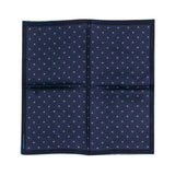 Hook & Albert Polka Pocket Square | Blue PSPKD17F-BLU-SLK