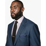 Hook & Albert Polka Pocket Square | Blue PSPKD17F-BLU-SLK