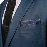 Hook & Albert Polka Pocket Square | Blue PSPKD17F-BLU-SLK