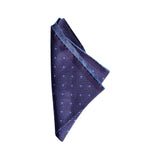 Hook & Albert Polka Pocket Square | Blue PSPKD17F-BLU-SLK