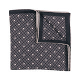 Hook & Albert Polka Pocket Square | Gray PSPKD17F-GRY-SLK