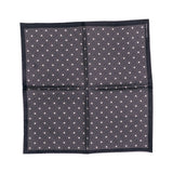 Hook & Albert Polka Pocket Square | Gray PSPKD17F-GRY-SLK