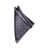 Hook & Albert Polka Pocket Square | Gray PSPKD17F-GRY-SLK