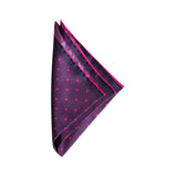 Hook & Albert Polka Pocket Square | Pink PSPKD17F-PNK-SLK