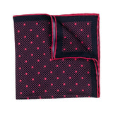 Hook & Albert Polka Pocket Square | Pink PSPKD17F-PNK-SLK