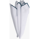 Hook & Albert Text Pocket Square | Blue PSSDC15F-WHNY-OS