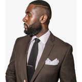 Hook & Albert Teague Pocket Square | White PSSDC15F-WHT-OS
