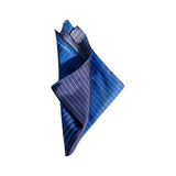 Hook & Albert Enjoyable Pocket Square | Blue PSSRP17F-BLBK-SLK