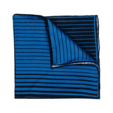 Hook & Albert Enjoyable Pocket Square | Blue PSSRP17F-BLBK-SLK