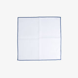 Hook & Albert Pocket Square | White Staple Burgundy Trim PSWCS-BRGD-OS