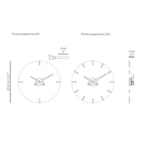 Nomon Puntos Suspensivos 12 Wall Clock | Steel/Chromed Brass