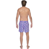 Tom & Teddy Palm Swim Trunk | Lavender/Blue / 2XL