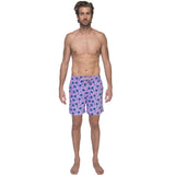 Tom & Teddy Palm Swim Trunk | Lavender/Blue / M