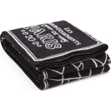 Faribault Paris Map Wool Throw | Black 17221 50x65