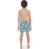 Tom & Teddy Boy's Parrots Swim Trunk | Mid Blue & Yellow / 1-2