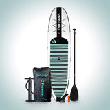 Pau Hana Big EZ Hawaiian Air 11' Inflatable Paddle Board | White/Black/Teal