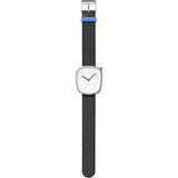 bulbul Pebble 02 Men's Watch | Matte Steel on Black Italian Leather