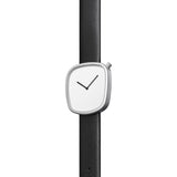 bulbul Pebble 02 Men's Watch | Matte Steel on Black Italian Leather