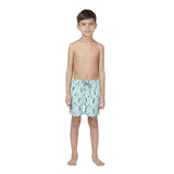 Tom & Teddy Boy's Penguin Swim Trunk | Soft Blue
