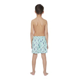 Tom & Teddy Boy's Penguin Swim Trunk | Soft Blue