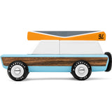 Candylab Pioneer Wood Paneled Truck | Blue/Veneer Wood