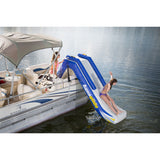 Aquaglide Freefall Inflatbale Pontoon And Dock Slide | Yellow/White/Blue 58-5213006