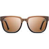 Shwood Prescott Titanium Fifty Fifty Sunglasses | Antique Bronze & Dark Walnut / Brown Polarized