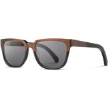 Shwood Prescott Titanium Fifty Fifty Sunglasses | Antique Bronze & Dark Walnut / Grey
