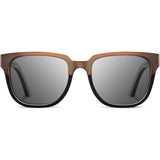 Shwood Prescott Titanium Fifty Fifty Sunglasses | Antique Bronze & Dark Walnut / Grey