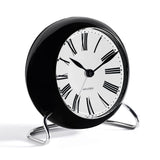 Arne Jacobsen Roman Table Alarm Clock | White/Black 43671