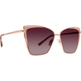 DIFF Eyewear Becky Sunglasses | Rose Gold + Wine Gradient