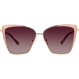 DIFF Eyewear Becky Sunglasses | Rose Gold + Wine Gradient