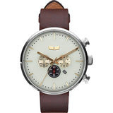 Vestal Roosevelt Chrono Watch | Brown/Silver/Marine/Italian Leather RSTCL03