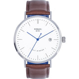 Rossling & Co. Classic Automatic Westhill Watch | Silver/White/Blue RO-002-005