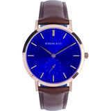Rossling & Co. Modern 36mm Westhill Watch | Gold/Sunburst Blue/Gold RO-003-002