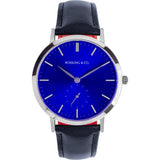Rossling & Co. Modern 36mm Rogart Watch | Silver/Sunburst Blue/Silver RO-003-004