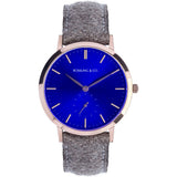 Rossling & Co. Modern 36mm Aberdeen Watch | Gold/Sunburst Blue/Gold RO-003-006