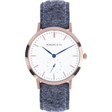 Rossling & Co. Modern 36mm Glencoe Watch | Gold/White/Blue RO-003-013