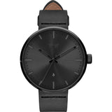 Vestal Roosevelt Italian Leather Watch | Black/Black