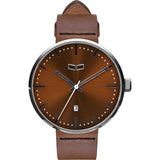 Vestal Roosevelt Italian Leather Watch | Brown/Silver/Brown