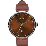 Vestal Roosevelt Italian Leather Watch | Cordovan/Silver/Brown
