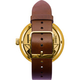 Vestal Roosevelt Italian Leather Watch | Cordovan/Gold/Brown