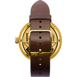 Vestal Roosevelt Italian Leather Watch | Brown/Gold/Black