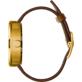 Vestal Roosevelt Italian Leather Watch | Brown/Gold/Black