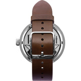 Vestal Roosevelt Italian Leather Watch | Brown/Silver/Marine-Gold
