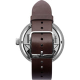 Vestal Roosevelt Italian Leather Watch | Dark Brown/Silver/Marine-Gold