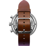 Vestal Roosevelt Chrono Italian Leather Watch | Brown/Silver/Marine